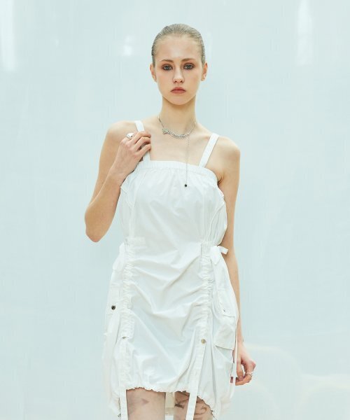 LARTIGENT(ラーティゼン)の「L9 GLOSSY STRING OPS(WHITE)(ワンピース・レディース・その他・FREE)」の4枚目の写真