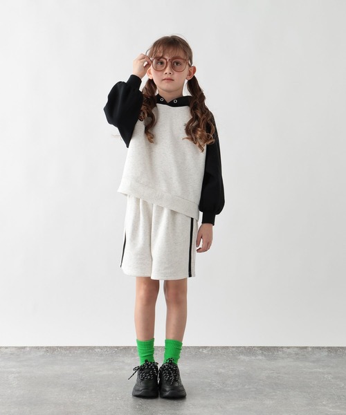 GLOBAL WORK（グローバルワーク）の「トクトクあったかセットアップ/638354（ワンピース・キッズ・ブルー系その他/ブラック・160cm/150cm/140cm/130cm）」の6枚目の写真