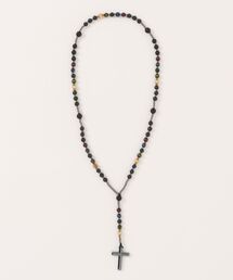Revo. | ビーズ ロザリオネックレス ゴシック クロス Y2K(ネックレス)