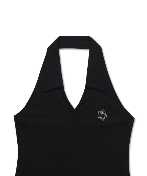 MICHIKO LONDON(ミチコ ロンドン)の「ホルターネックPKトップ ブラック(Tシャツ/カットソー・レディース・その他・S/M)」の3枚目の写真