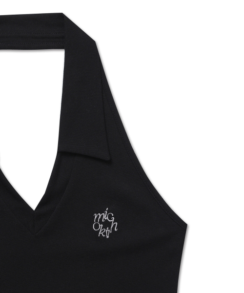 MICHIKO LONDON(ミチコ ロンドン)の「ホルターネックPKトップ ブラック(Tシャツ/カットソー・レディース・その他・S/M)」の4枚目の写真