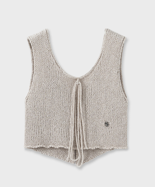 NOIRER FOR WOMAN(ノイアーフォーウーマン)の「ツーフェイスボタンベストニット(サンドベージュ)(ニット/セーター・レディース・その他・FREE)」の2枚目の写真