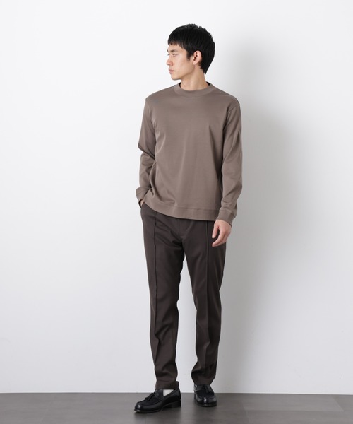 NANO universe（ナノユニバース）の「「FORMAL JERSEY」モックネックカットソー長袖（Tシャツ/カットソー・メンズ・ホワイト/グリーン系その他4/ブラック・M/S/L）」の15枚目の写真