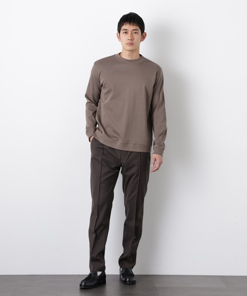 NANO universe（ナノユニバース）の「「FORMAL JERSEY」モックネックカットソー長袖（Tシャツ/カットソー・メンズ・ホワイト/グリーン系その他4/ブラック・M/S/L）」の14枚目の写真