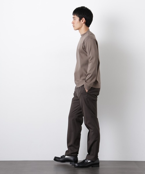 NANO universe（ナノユニバース）の「「FORMAL JERSEY」モックネックカットソー長袖（Tシャツ/カットソー・メンズ・ホワイト/グリーン系その他4/ブラック・M/S/L）」の16枚目の写真