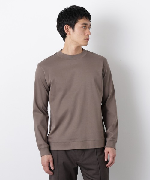 NANO universe（ナノユニバース）の「「FORMAL JERSEY」モックネックカットソー長袖（Tシャツ/カットソー・メンズ・ホワイト/グリーン系その他4/ブラック・M/S/L）」の11枚目の写真