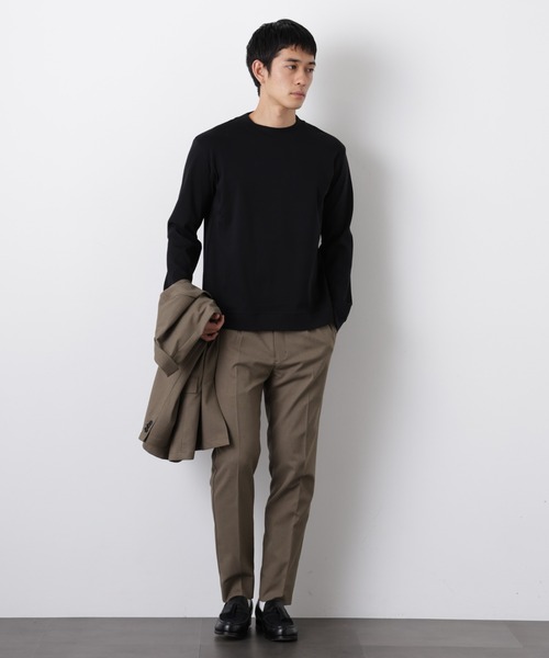 NANO universe（ナノユニバース）の「「FORMAL JERSEY」モックネックカットソー長袖（Tシャツ/カットソー・メンズ・ホワイト/グリーン系その他4/ブラック・M/S/L）」の22枚目の写真