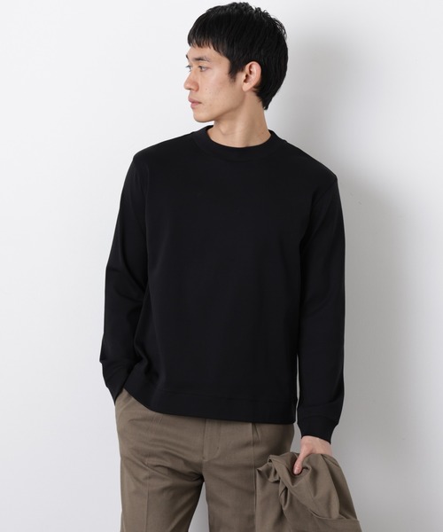 NANO universe（ナノユニバース）の「「FORMAL JERSEY」モックネックカットソー長袖（Tシャツ/カットソー・メンズ・ホワイト/グリーン系その他4/ブラック・M/S/L）」の20枚目の写真