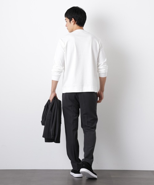 NANO universe（ナノユニバース）の「「FORMAL JERSEY」モックネックカットソー長袖（Tシャツ/カットソー・メンズ・ホワイト/グリーン系その他4/ブラック・M/S/L）」の10枚目の写真