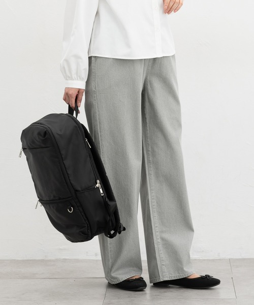 Honeys（ハニーズ）の「デニムイージーパンツ（股下６６ｃｍ）（デニムパンツ・レディース・ライトグレー/インディゴブルー/グレー/ブラック・S/M/LL/L）」の3枚目の写真