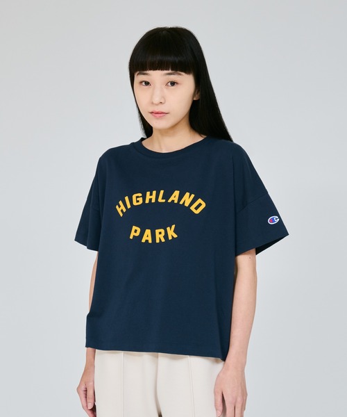 Champion（チャンピオン）の「【Champion/チャンピオン】レディース ショートスリーブTシャツ（Tシャツ/カットソー・レディース・ライトブルー/ホワイト/ライトオレンジ系1/オートミール/ネイビー・LARGE/MEDIUM）」の5枚目の写真