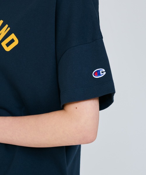 Champion（チャンピオン）の「【Champion/チャンピオン】レディース ショートスリーブTシャツ（Tシャツ/カットソー・レディース・ライトブルー/ホワイト/ライトオレンジ系1/オートミール/ネイビー・LARGE/MEDIUM）」の8枚目の写真