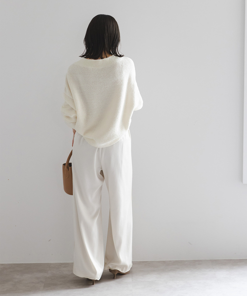 Noble（ノーブル）の「《WEB限定カラー・追加》ドライミックスモールニットプルオーバー（ニット/セーター・レディース・ベージュ/ライトグレー/ホワイト/サックスブルー/ベージュ系その他・FREE）」の15枚目の写真