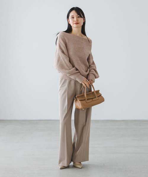 Noble（ノーブル）の「《WEB限定カラー・追加》ドライミックスモールニットプルオーバー（ニット/セーター・レディース・ベージュ/ライトグレー/ホワイト/サックスブルー/ベージュ系その他・FREE）」の17枚目の写真