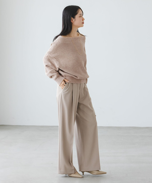 Noble（ノーブル）の「《WEB限定カラー・追加》ドライミックスモールニットプルオーバー（ニット/セーター・レディース・ベージュ/ライトグレー/ホワイト/サックスブルー/ベージュ系その他・FREE）」の18枚目の写真