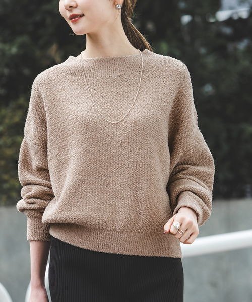 Noble（ノーブル）の「《WEB限定カラー・追加》ドライミックスモールニットプルオーバー（ニット/セーター・レディース・ベージュ/ライトグレー/ホワイト/サックスブルー/ベージュ系その他・FREE）」の20枚目の写真