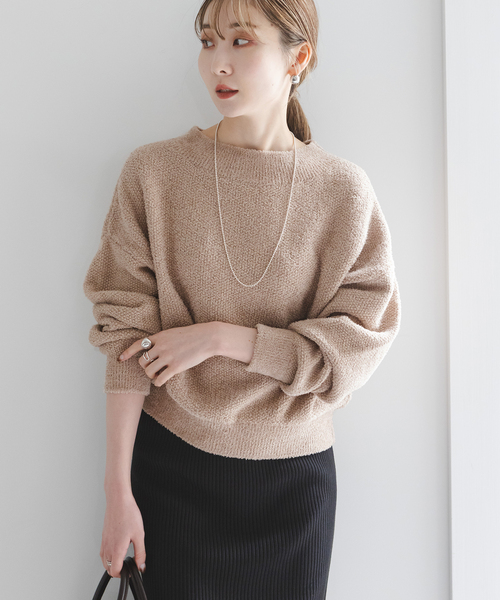 Noble（ノーブル）の「《WEB限定カラー・追加》ドライミックスモールニットプルオーバー（ニット/セーター・レディース・ベージュ/ライトグレー/ホワイト/サックスブルー/ベージュ系その他・FREE）」の21枚目の写真