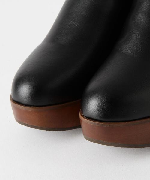 Another Edition（アナザーエディション）の「ウッドウェッジソールブーティ（ブラック）/AEBFC WD WDG BTE75（ブーティ・レディース・ブラック・LARGE/MEDIUM/SMALL）」の6枚目の写真