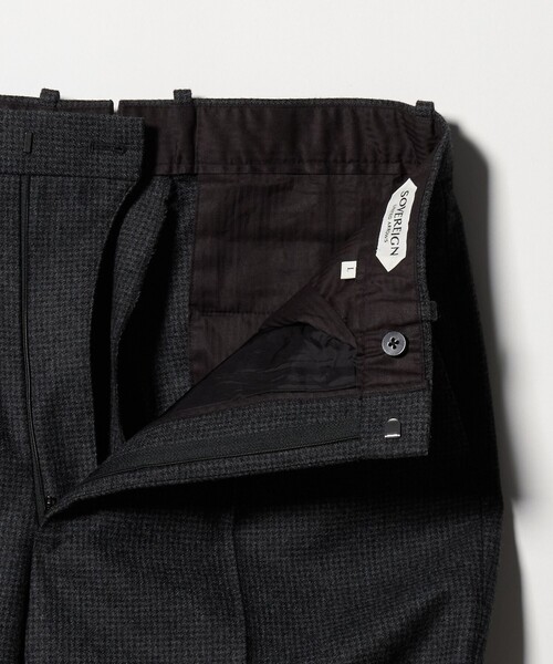 SOVEREIGN（ソブリン）の「＜SOVEREIGN＞ ハウンドトゥース 1プリーツ スラックス RELAX MODEL（スラックス・メンズ・ダークグレー・L）」の11枚目の写真