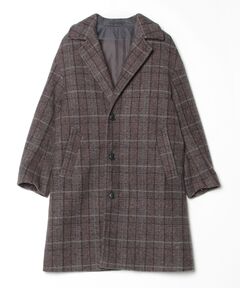 CHECKED TWEED OVERSIZED COAT（ステンカラーコート）｜JOHN LAWRENCE