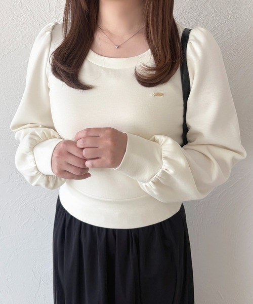 apres jour(アプレジュール)の「チャーム付きスウェット(スウェット・レディース・アイボリー/チャコールグレー・フリー/X-LARGE)」の4枚目の写真