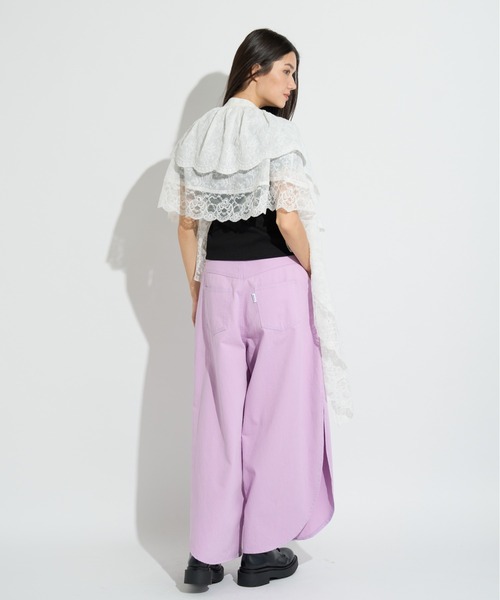 ANNA SUI NYC（アナ スイ エヌ ワイ シー）の「アシメレーススカート（スカート・レディース・ホワイト/ラベンダー/ブラック・FREE）」の16枚目の写真