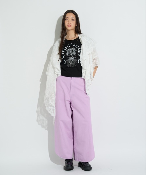 ANNA SUI NYC（アナ スイ エヌ ワイ シー）の「アシメレーススカート（スカート・レディース・ホワイト/ラベンダー/ブラック・FREE）」の17枚目の写真