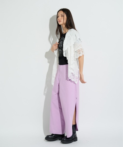 ANNA SUI NYC（アナ スイ エヌ ワイ シー）の「アシメレーススカート（スカート・レディース・ホワイト/ラベンダー/ブラック・FREE）」の18枚目の写真