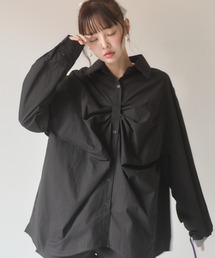 Nadana（ナダナ）の「リボンデザインビッグシャツ（シャツ/ブラウス）」