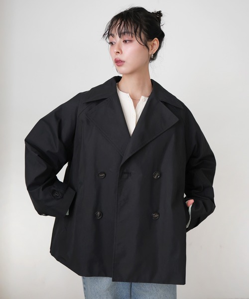 LIAN（リアン）の「【mayu × LIAN】ハーフトレンチコート（トレンチコート・レディース・ブラック/ベージュ・FREE）」の14枚目の写真