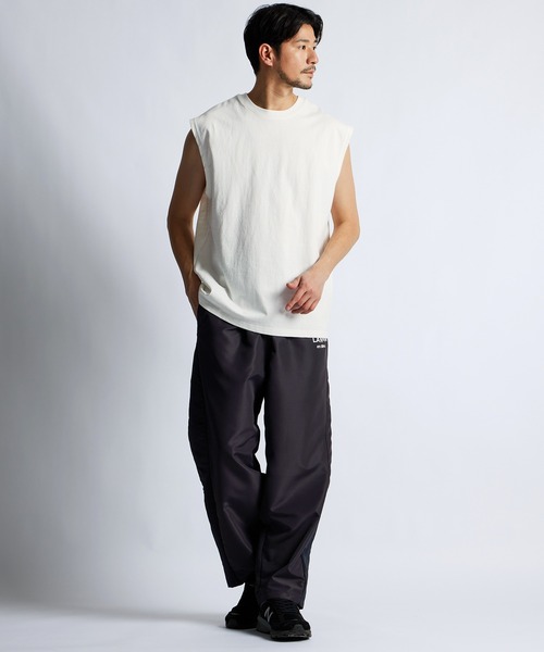 LANVIN en Bleu(ランバンオンブルー)の「8オンス ノースリーブ Tシャツ(Tシャツ/カットソー・メンズ・オフホワイト/ブルーグレー/ブラック/ネイビー・52/50/48/46)」の10枚目の写真