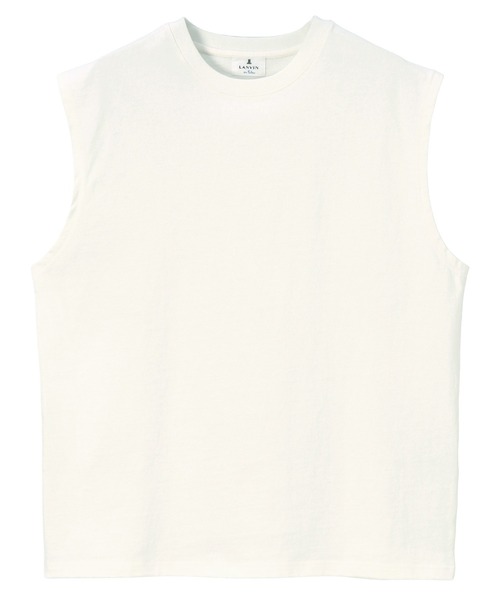LANVIN en Bleu(ランバンオンブルー)の「8オンス ノースリーブ Tシャツ(Tシャツ/カットソー・メンズ・オフホワイト/ブルーグレー/ブラック/ネイビー・52/50/48/46)」の22枚目の写真