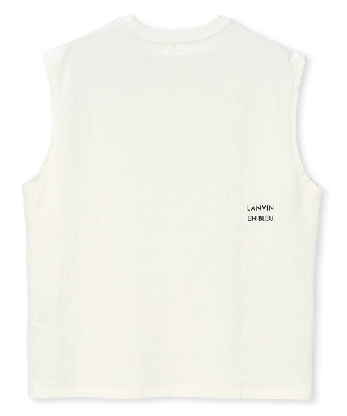 LANVIN en Bleu(ランバンオンブルー)の「8オンス ノースリーブ Tシャツ(Tシャツ/カットソー・メンズ・オフホワイト/ブルーグレー/ブラック/ネイビー・52/50/48/46)」の18枚目の写真
