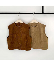 Suede Pocket Burton Vest (2colors)
