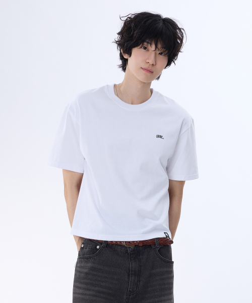 GHOST REPUBLIC(ゴーストリパブリック)の「CPダブル生地エッセンシャルオーバーサイズクロップ半袖Tシャツ4カラーGT-379(Tシャツ/カットソー・メンズ・ホワイト/グレー/ブラック/チャコール・MEDIUM/LARGE/X-LARGE)」の8枚目の写真