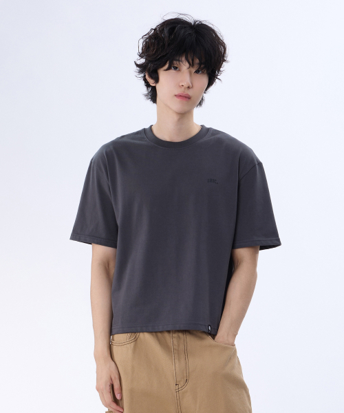 GHOST REPUBLIC(ゴーストリパブリック)の「CPダブル生地エッセンシャルオーバーサイズクロップ半袖Tシャツ4カラーGT-379(Tシャツ/カットソー・メンズ・ホワイト/グレー/ブラック/チャコール・MEDIUM/LARGE/X-LARGE)」の11枚目の写真