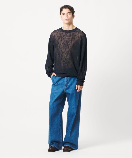 LOEFF(ロエフ)の「<LOEFF>ピンポンツリースポンジ メッシュ プルオーバー UNISEX(ニット/セーター・レディース・モカ/ネイビー・0/1/2)」の5枚目の写真