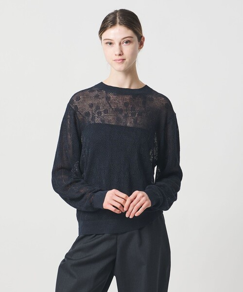 LOEFF(ロエフ)の「<LOEFF>ピンポンツリースポンジ メッシュ プルオーバー UNISEX(ニット/セーター・レディース・モカ/ネイビー・0/1/2)」の8枚目の写真