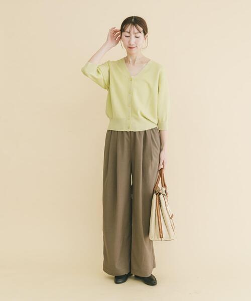 ITEMS URBANRESEARCH（アイテムズ アーバンリサーチ）の「『イージーケア/速乾/UVカット』強撚イージーパンツ（その他パンツ・レディース・カーキ/チャコールグレー/ベージュ系その他・FREE）」の7枚目の写真