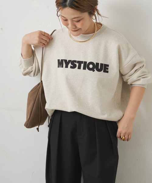 PUAL CE CIN（ピュアルセシン）の「レイヤード風スウェット（Tシャツ/カットソー・レディース・ネイビー/オートミール・FREE）」の2枚目の写真