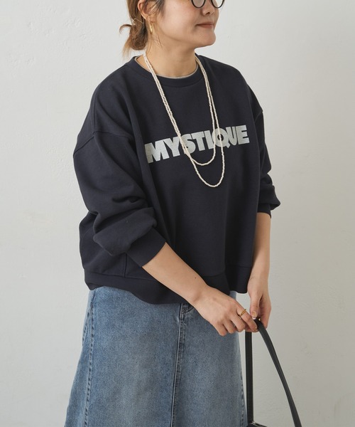 PUAL CE CIN（ピュアルセシン）の「レイヤード風スウェット（Tシャツ/カットソー・レディース・ネイビー/オートミール・FREE）」の4枚目の写真