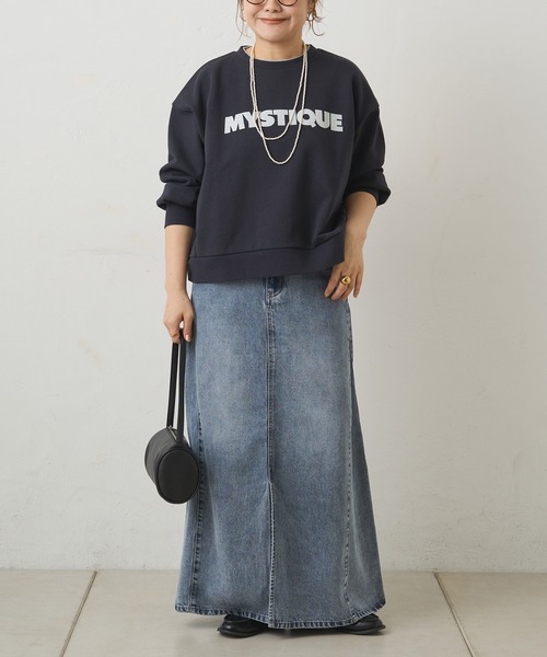 PUAL CE CIN（ピュアルセシン）の「レイヤード風スウェット（Tシャツ/カットソー・レディース・ネイビー/オートミール・FREE）」の7枚目の写真