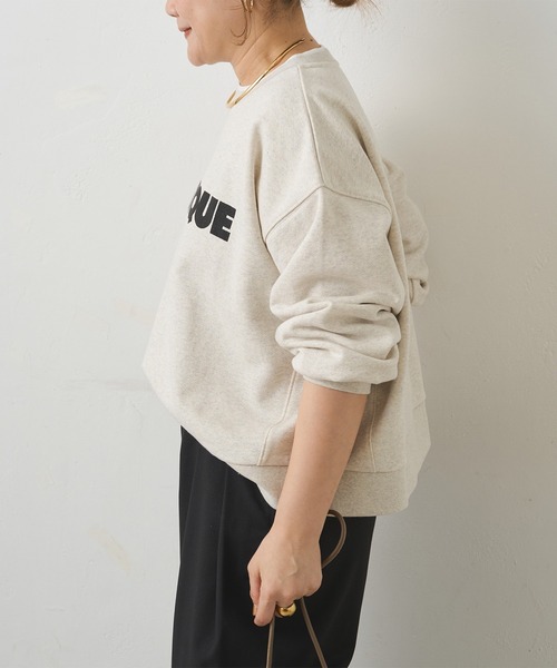 PUAL CE CIN（ピュアルセシン）の「レイヤード風スウェット（Tシャツ/カットソー・レディース・ネイビー/オートミール・FREE）」の18枚目の写真