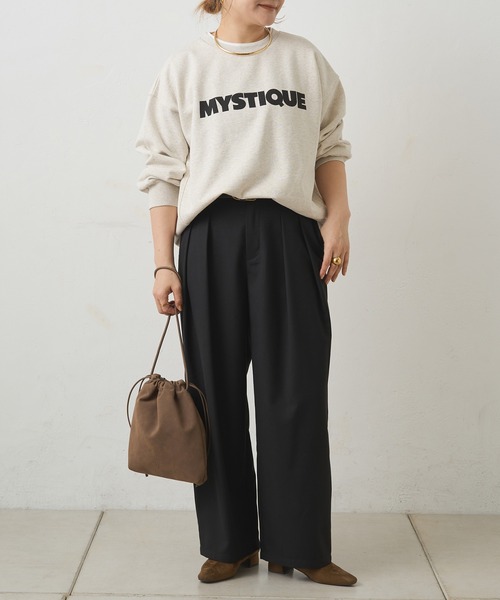 PUAL CE CIN（ピュアルセシン）の「レイヤード風スウェット（Tシャツ/カットソー・レディース・ネイビー/オートミール・FREE）」の20枚目の写真