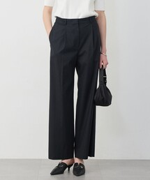 ドライリネンストレッチ ワイドストレートパンツ