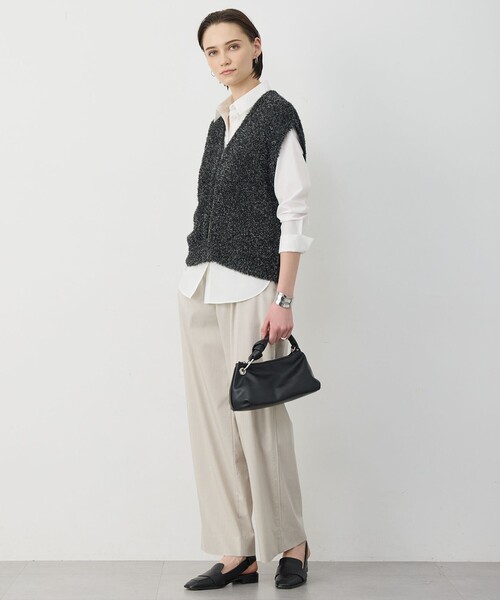 ICB（アイシービー）の「ドライリネンストレッチ ワイドストレートパンツ（その他パンツ・レディース・ライトイエロー系/グリーン系/ブラック系・2/4/6）」の8枚目の写真