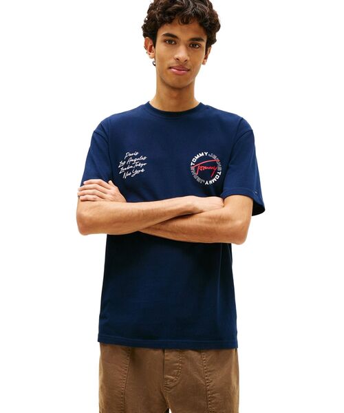 tommy jeans(トミー ジーンズ)の「サインサークルリラックスショートスリーブTシャツ(Tシャツ/カットソー・メンズ・ホワイト/グリーン/マルチ/グレー・LARGE/X-LARGE/MEDIUM/X-SMALL/SMALL)」の4枚目の写真