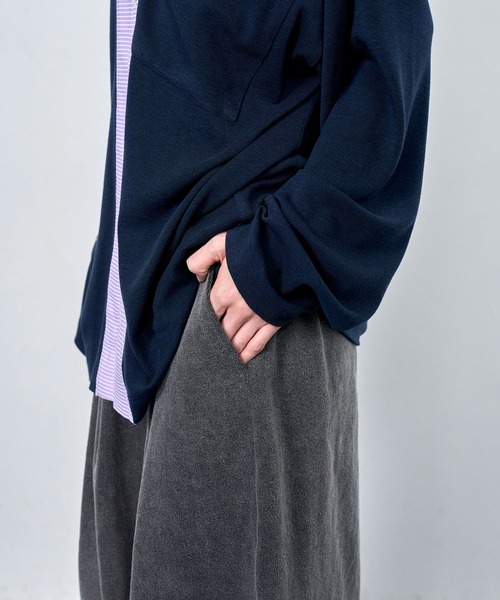 Nora Lily(ノラリリー)の「【Nora Lily】Tuck Washed Denim Barrel Pants(デニムパンツ・メンズ・インディゴブルー/ブラック・FREE)」の11枚目の写真