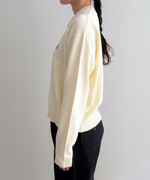 fredy emue（フレディエミュ）の「【GEVACO/ゲバコ】別注コットンラウンドネックカーデ（カーディガン/ボレロ・レディース・オフホワイト/ライム/レッド/ブラック・38）」の14枚目の写真