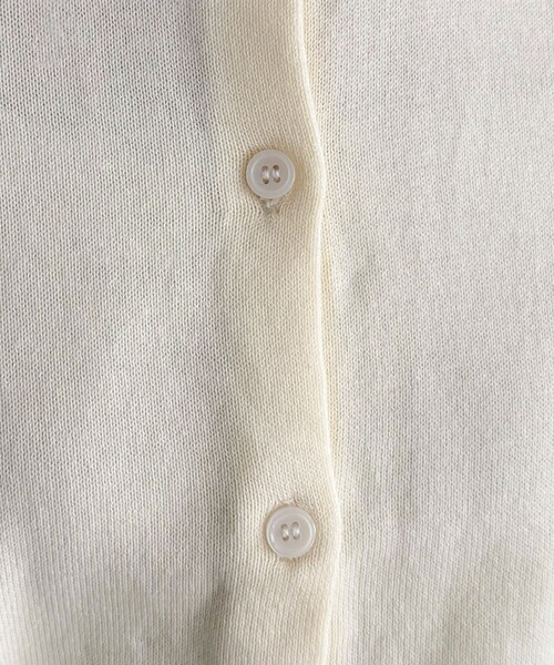 fredy emue（フレディエミュ）の「【GEVACO/ゲバコ】別注コットンラウンドネックカーデ（カーディガン/ボレロ・レディース・オフホワイト/ライム/レッド/ブラック・38）」の18枚目の写真